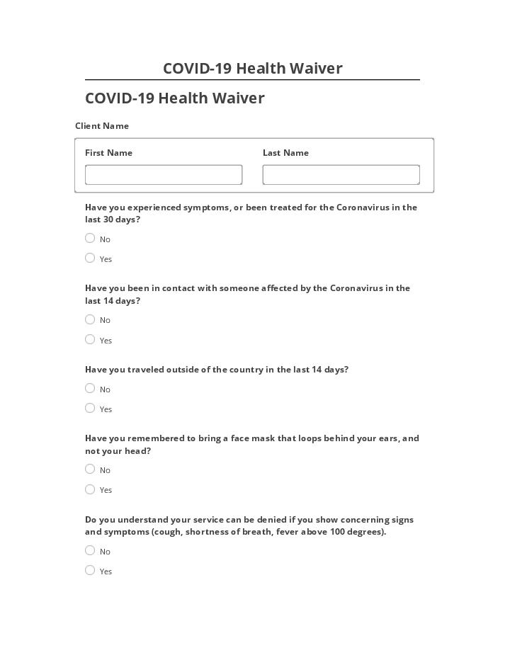 Extract COVID-19 Health Waiver