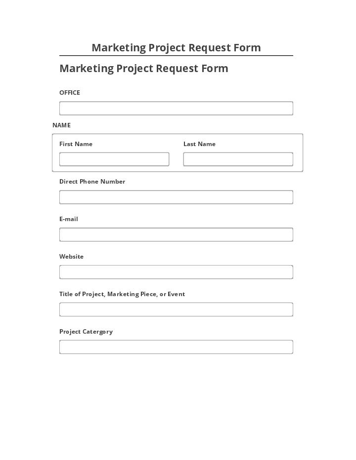 Incorporate Marketing Project Request Form in Salesforce