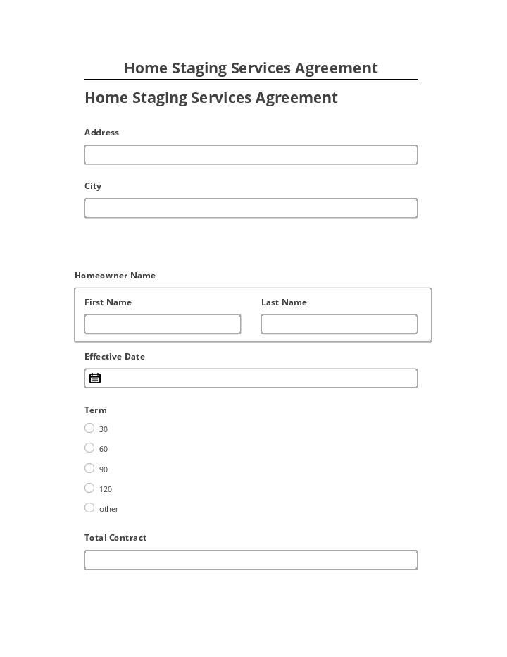 Synchronize Home Staging Services Agreement with Microsoft Dynamics