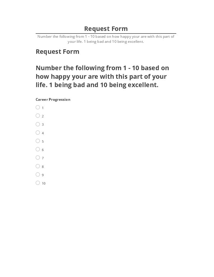 Extract Request Form from Salesforce