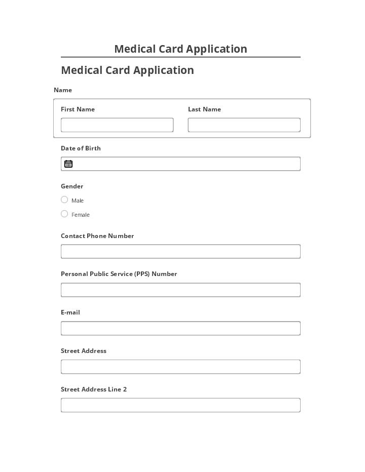 Incorporate Medical Card Application in Salesforce
