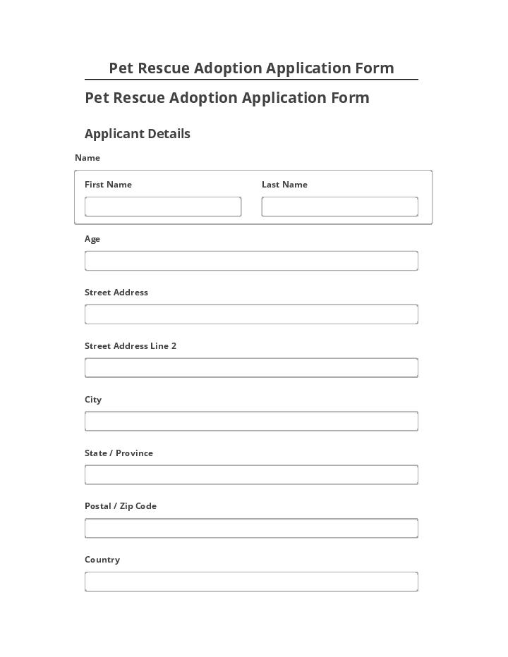 Incorporate Pet Rescue Adoption Application Form in Netsuite