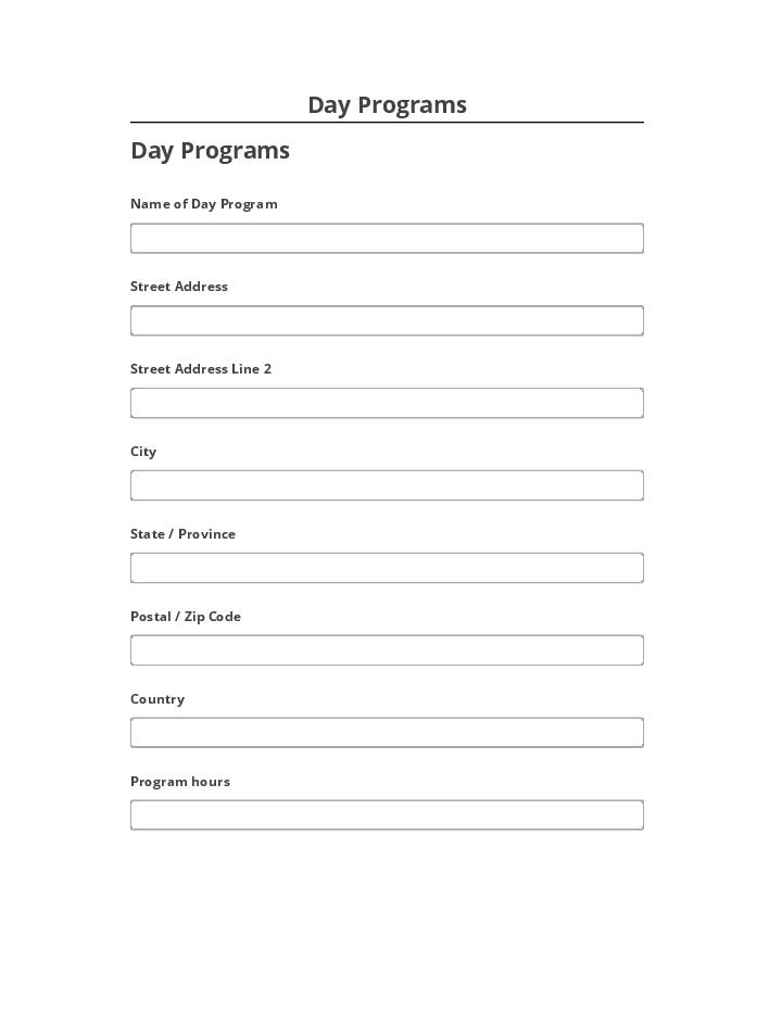 Pre-fill Day Programs from Microsoft Dynamics