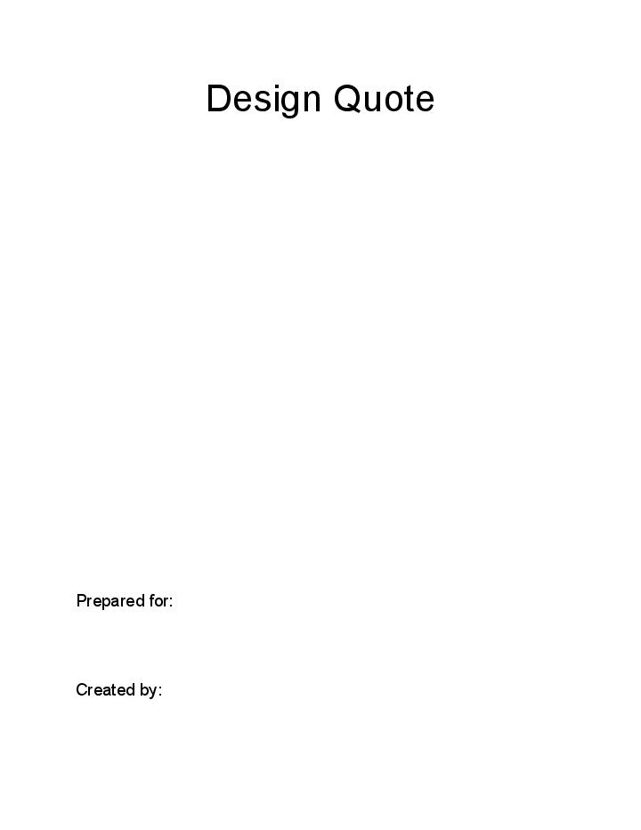 Update Design Quote from Salesforce