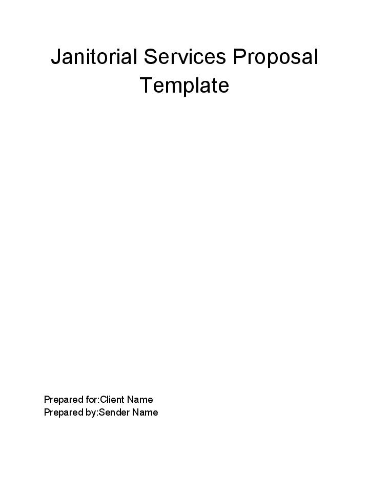 Export Janitorial Services Proposal to Netsuite