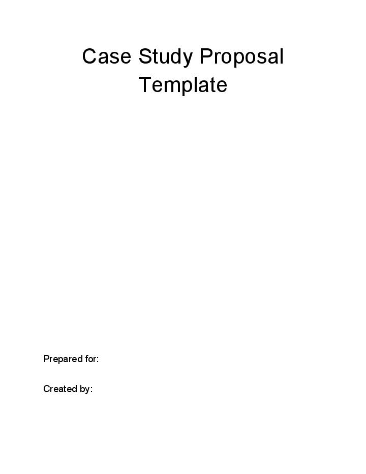 Pre-fill Case Study Proposal from Salesforce