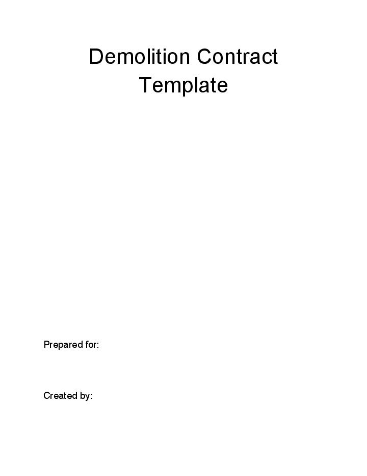 Manage Demolition Contract in Microsoft Dynamics