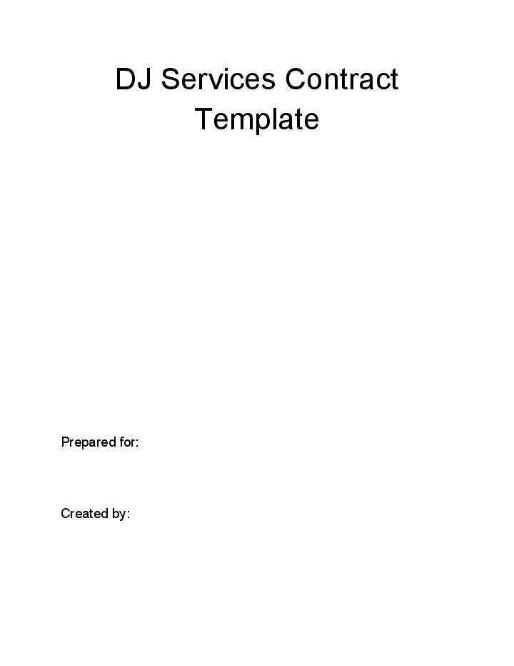 Automate Dj Services Contract in Salesforce