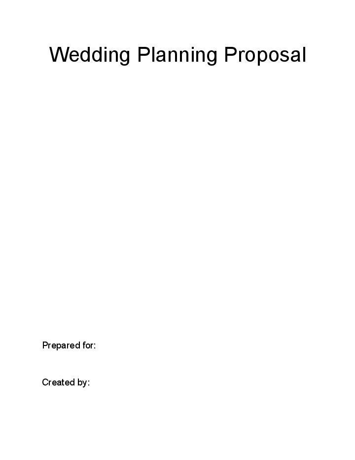 Extract Wedding Planning Proposal from Microsoft Dynamics