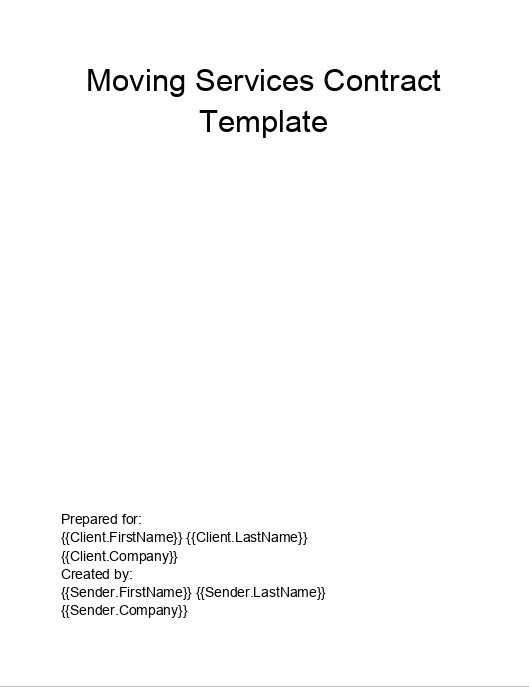 Export Moving Services Contract to Salesforce
