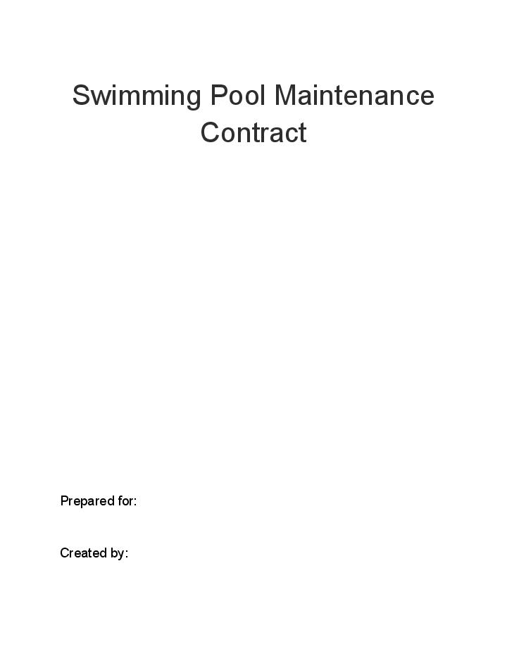 Pre-fill Swimming Pool Maintenance Contract from Microsoft Dynamics