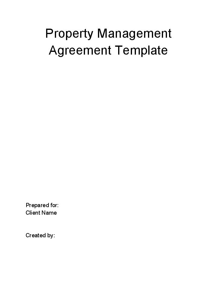 Pre-fill Property Management Agreement