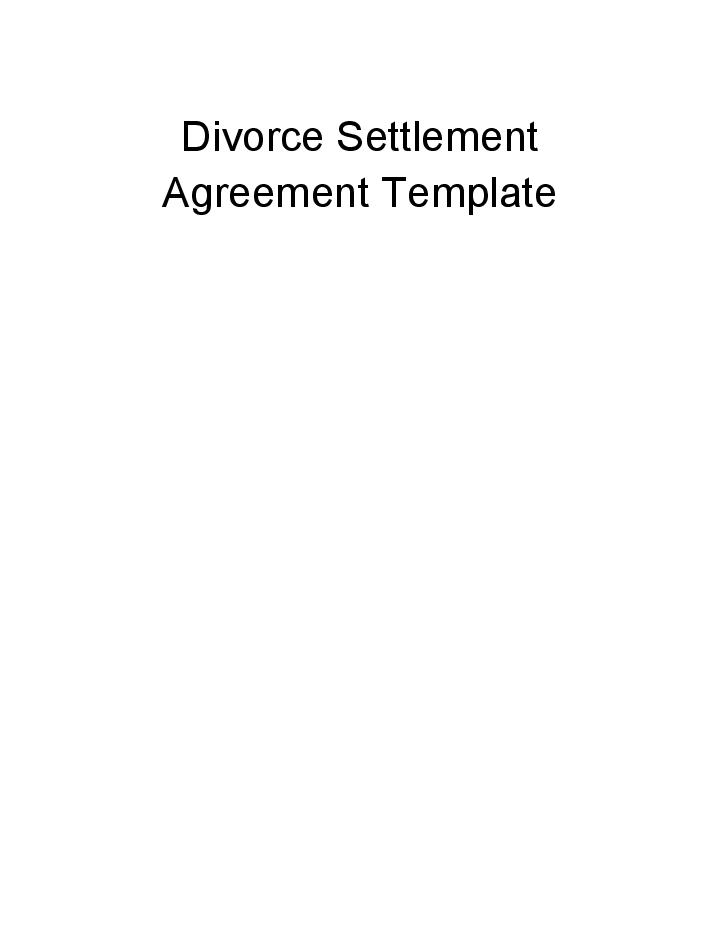 Incorporate Divorce Settlement Agreement