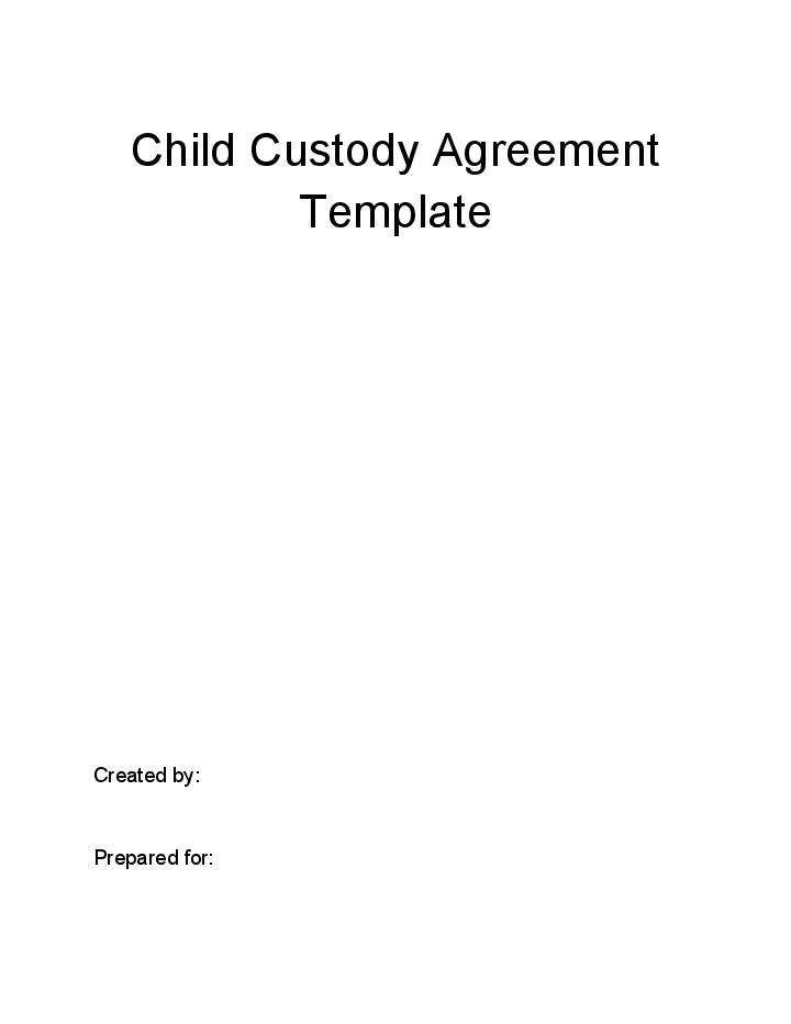 Export Child Custody Agreement
