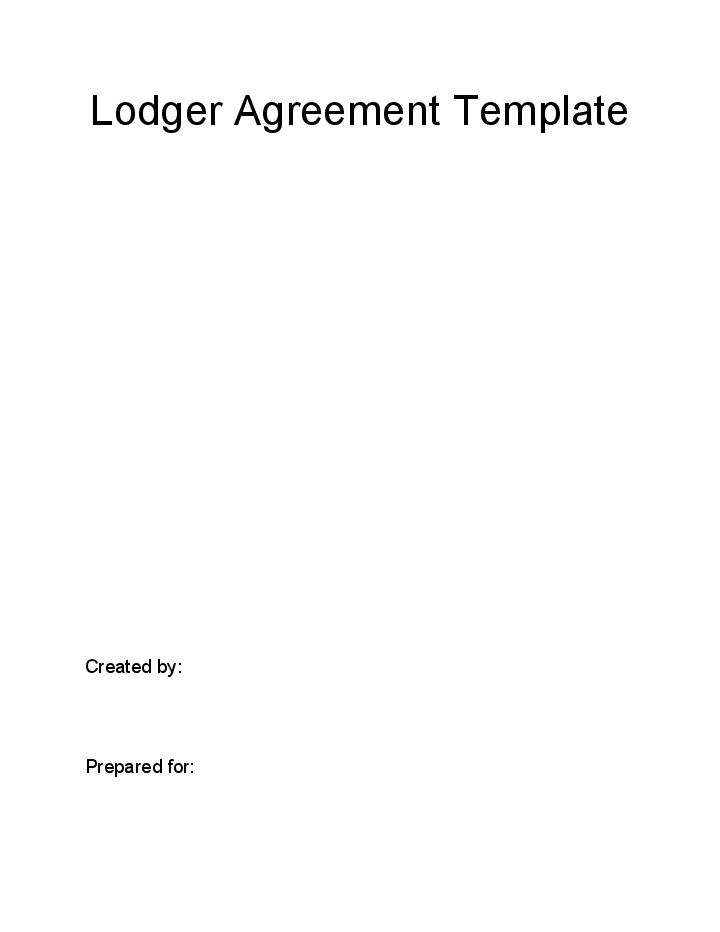 Export Lodger Agreement to Salesforce
