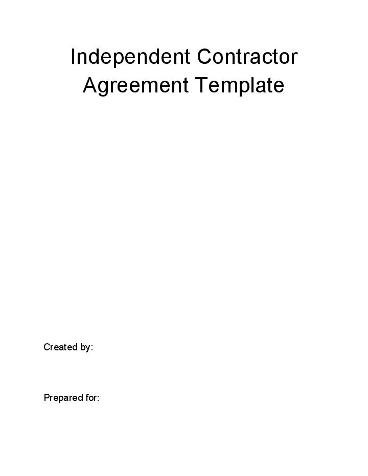 Arrange Independent Contractor Agreement