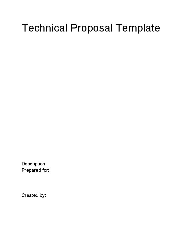 Export Technical Proposal to Microsoft Dynamics