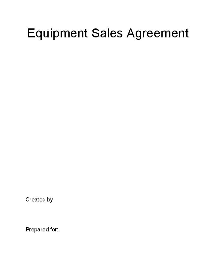 Extract Equipment Sales Agreement