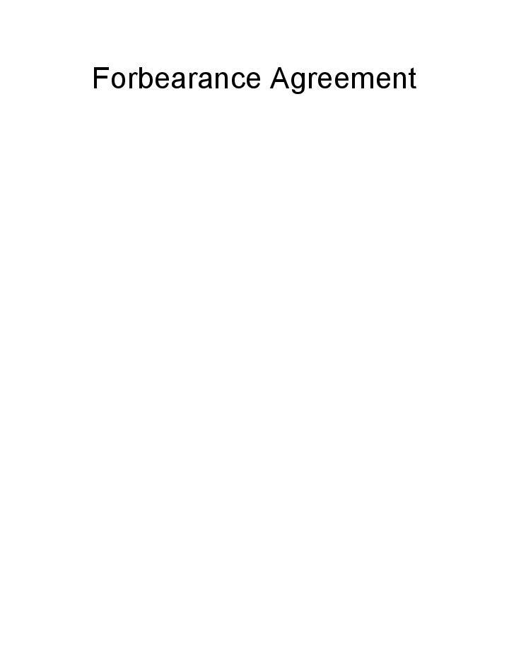 Update Forbearance Agreement from Salesforce