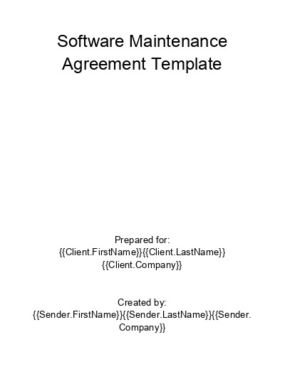 Incorporate Software Maintenance Agreement in Salesforce