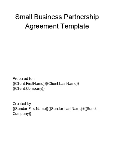 Export Small Business Partnership Agreement