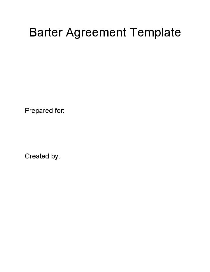 Manage Barter Agreement