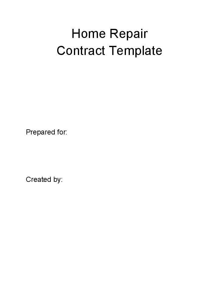 Synchronize Home Repair Contract