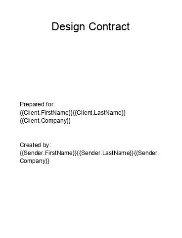Export Design Contract to Salesforce