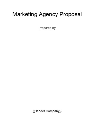 Incorporate Marketing Agency Proposal in Salesforce