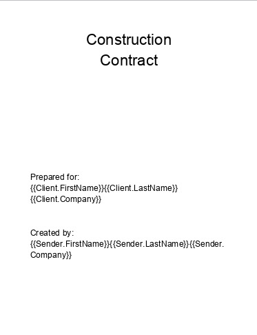 Update Construction Contract from Salesforce