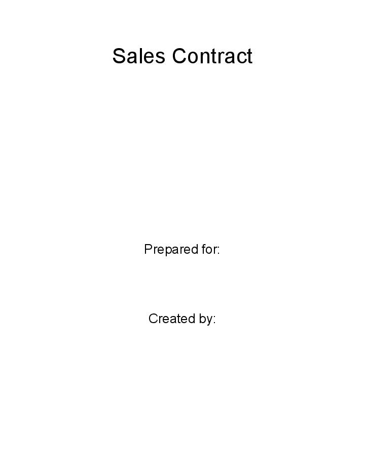 Pre-fill Sales Contract