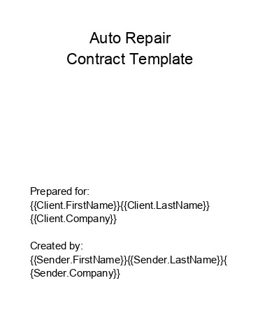 Extract Auto Repair Contract from Netsuite