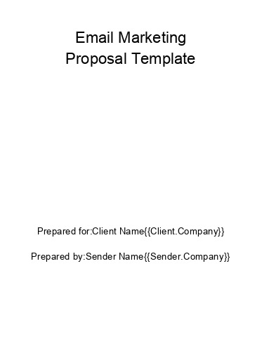 Pre-fill Email Marketing Proposal from Netsuite