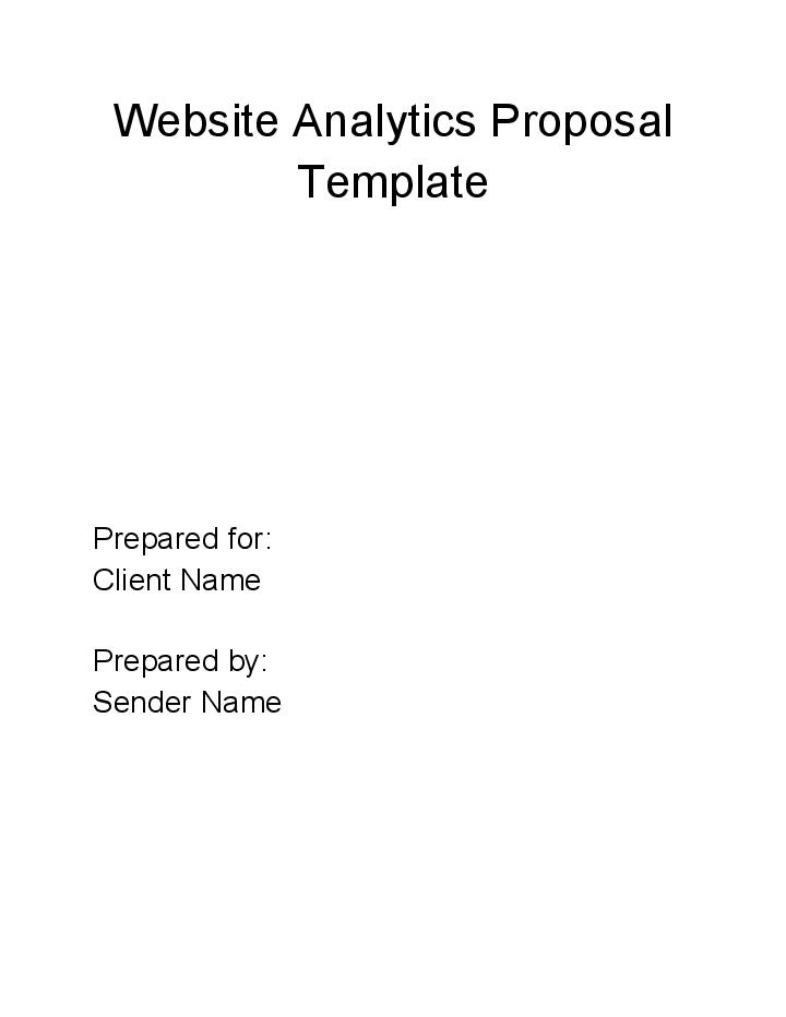Incorporate Website Analytics Proposal in Microsoft Dynamics