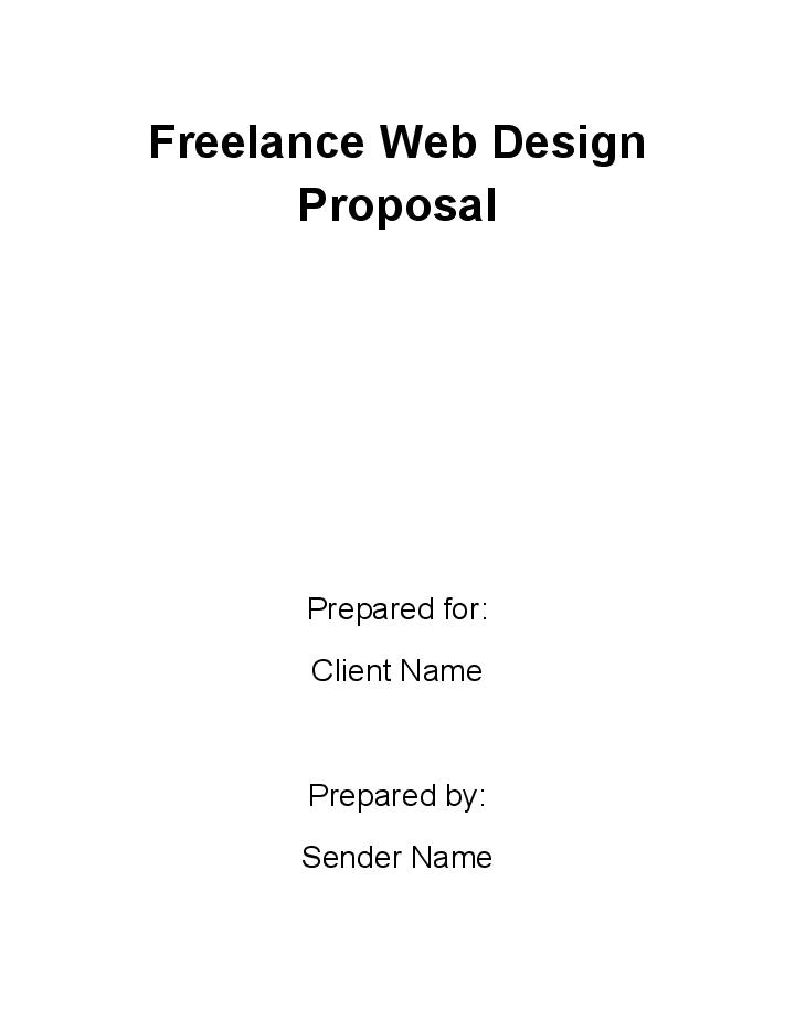 Pre-fill Freelance Web Design Proposal from Microsoft Dynamics