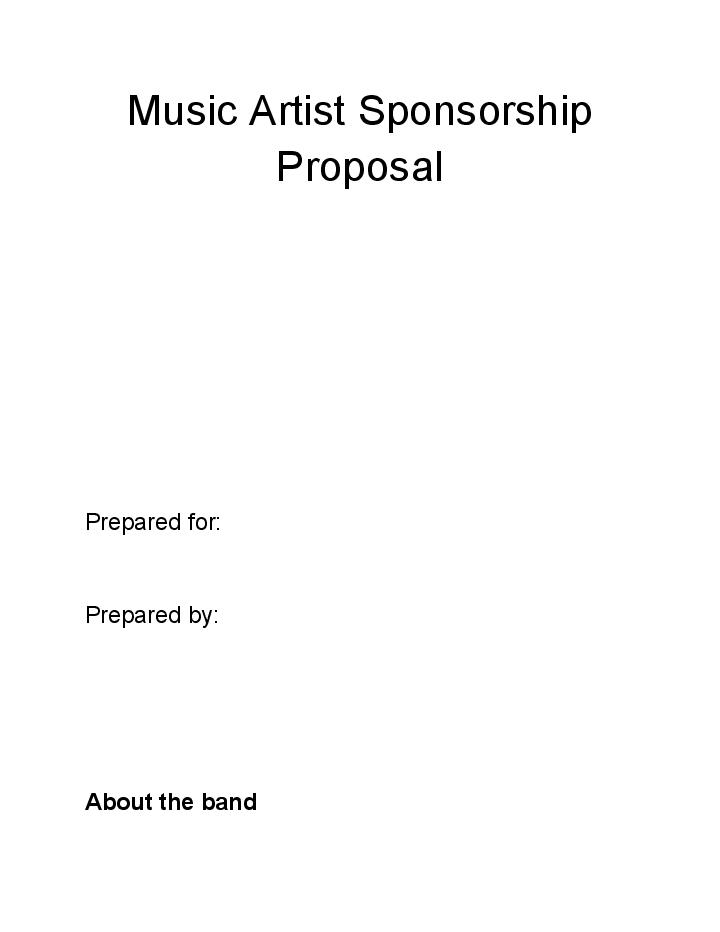 Manage Music Artist Sponsorship Proposal in Netsuite
