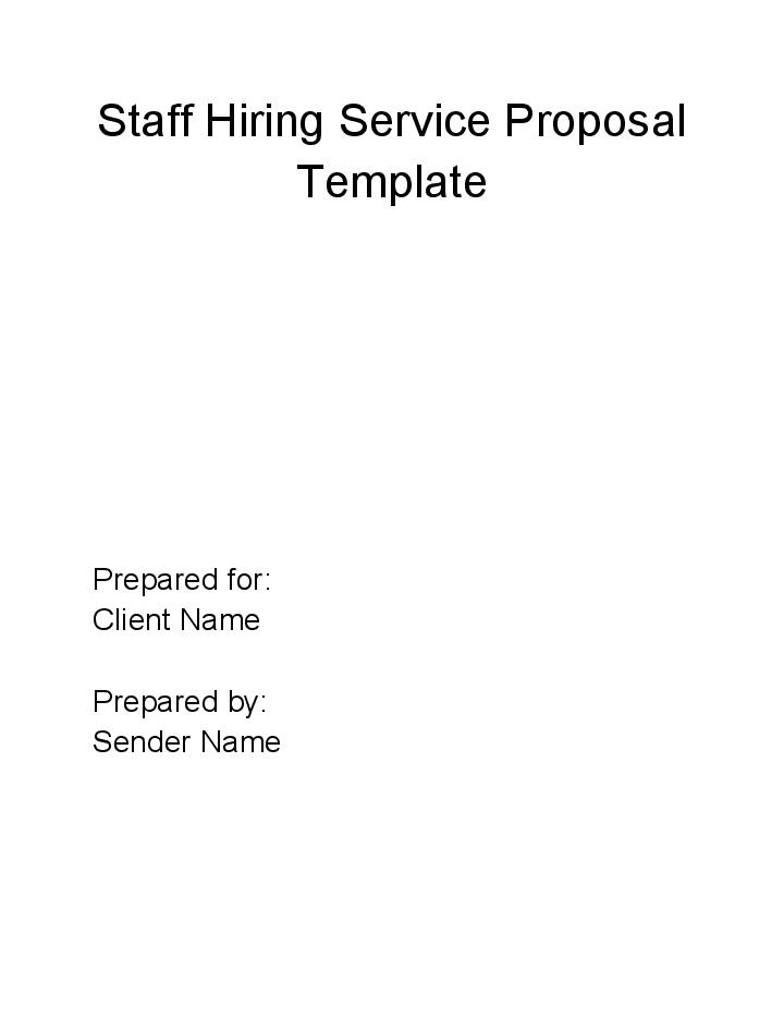 Arrange Staff Hiring Service Proposal in Netsuite