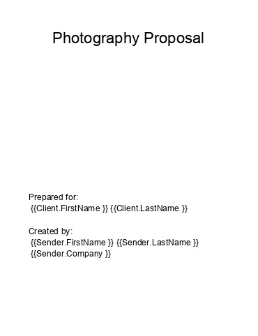 Integrate Photography Proposal with Salesforce