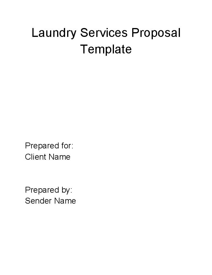 Update Laundry Services Proposal from Netsuite