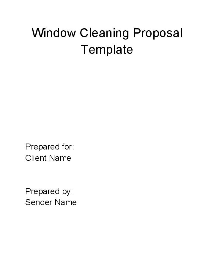 Pre-fill Window Cleaning Proposal from Microsoft Dynamics