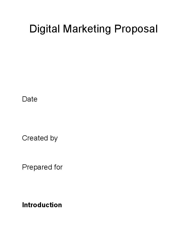 Arrange Digital Marketing Proposal in Netsuite