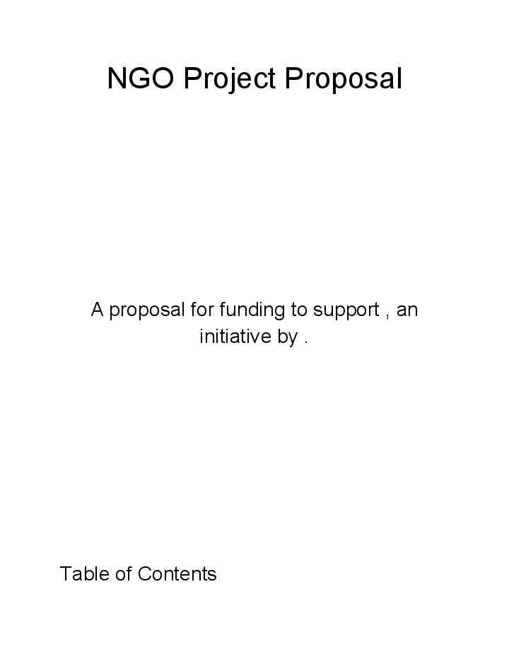 Arrange Ngo Project Proposal in Salesforce