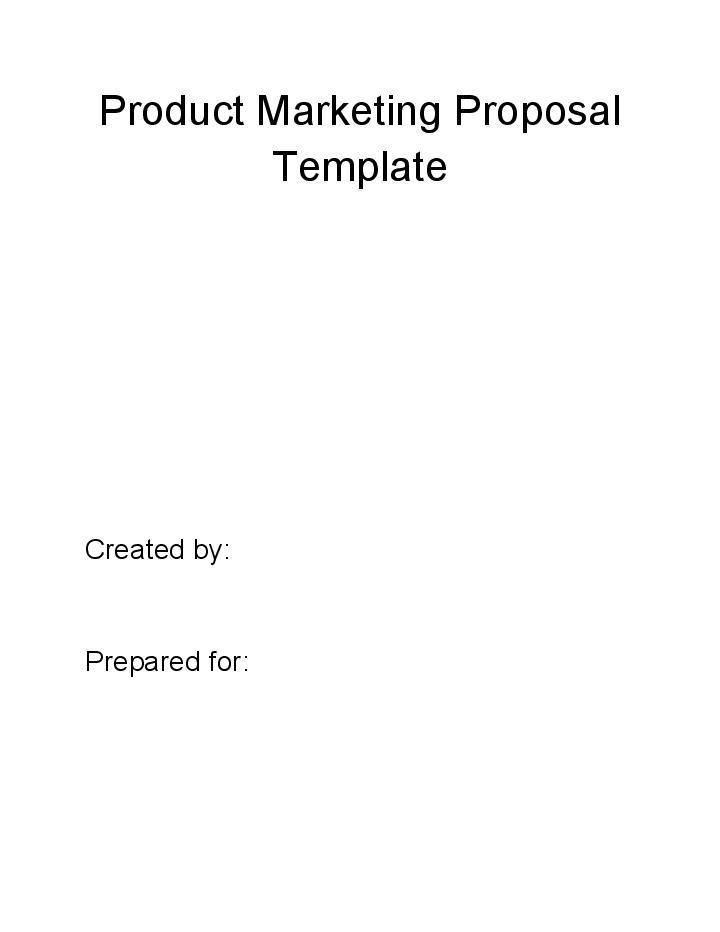 Integrate Product Marketing Proposal
