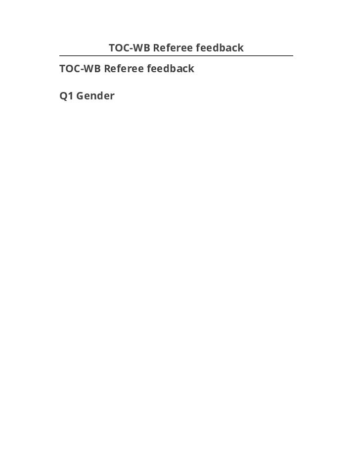 Incorporate TOC-WB Referee feedback Microsoft Dynamics