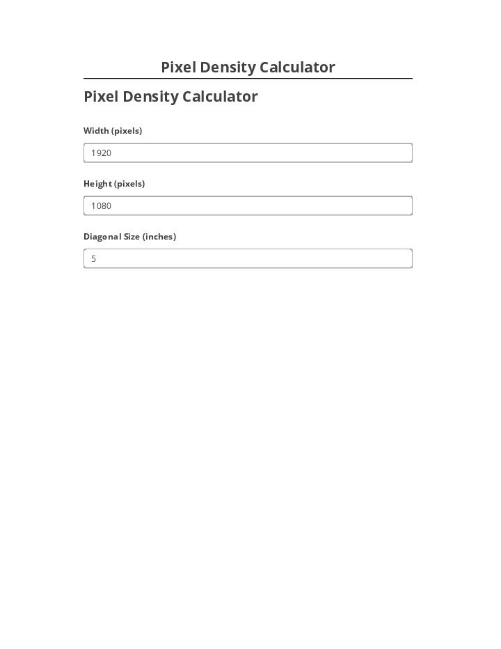 Incorporate Pixel Density Calculator