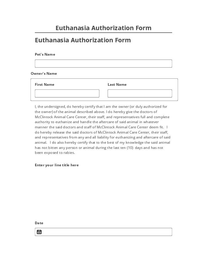 Integrate Euthanasia Authorization Form Microsoft Dynamics