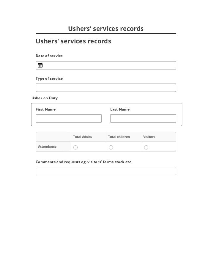Automate Ushers' services records Microsoft Dynamics