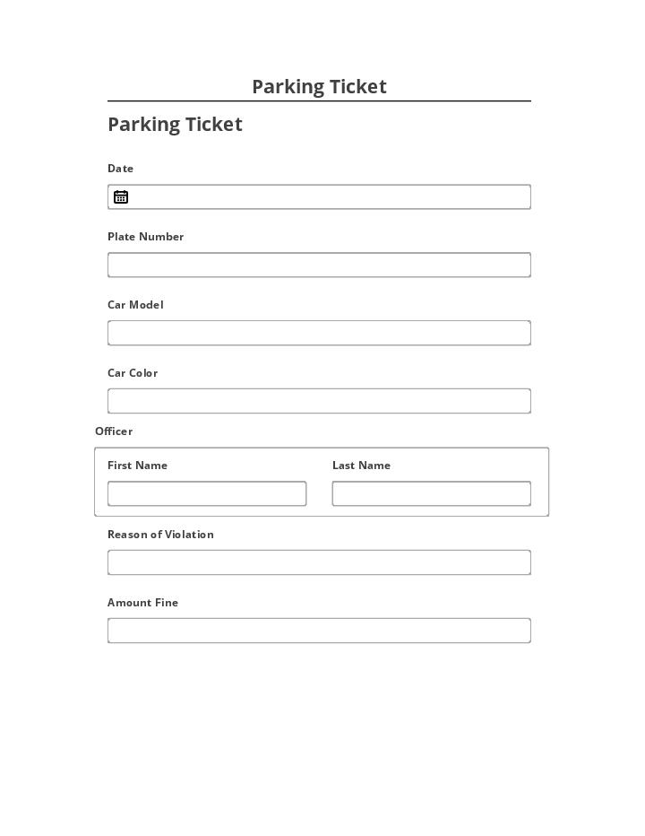 Synchronize Parking Ticket Salesforce