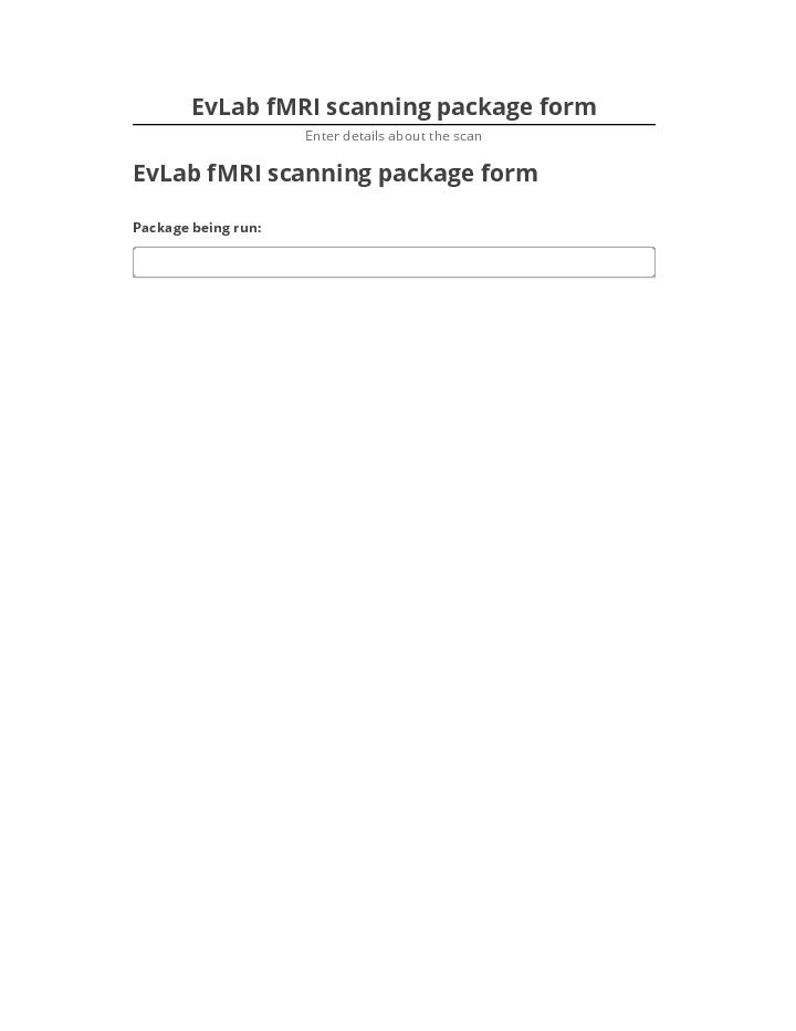 Incorporate EvLab fMRI scanning package form Netsuite
