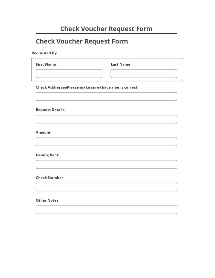 Pre-fill Check Voucher Request Form Microsoft Dynamics